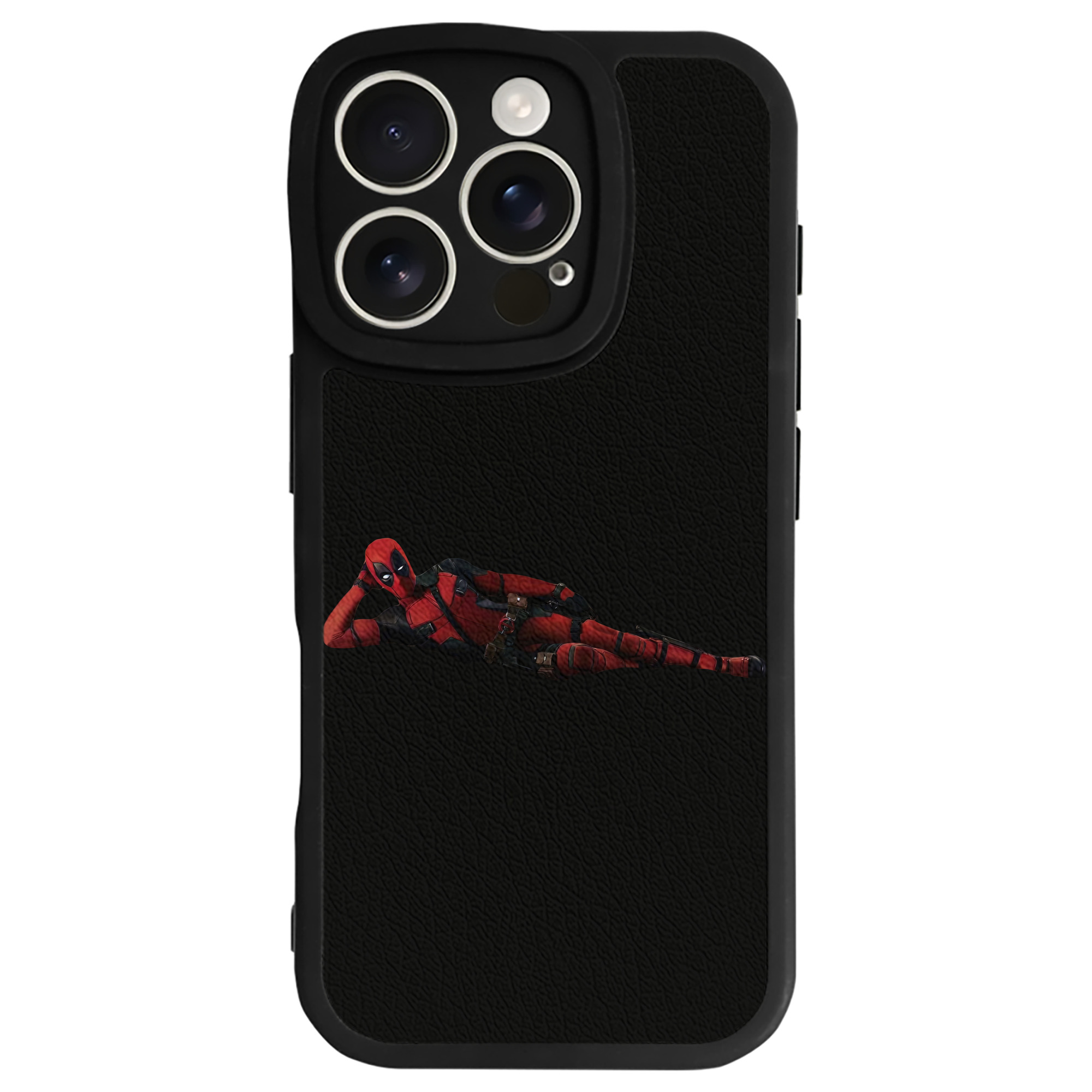 （画像用） Deadpool デッドプール 【iPhone 16シリーズ対応】シリコンスマホケース（レザー調） 材質：シリコン